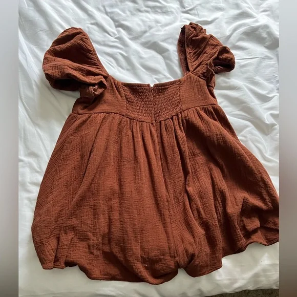 Princess Polly Lorna Brown Romper Size 10 - Picture 4 of 5